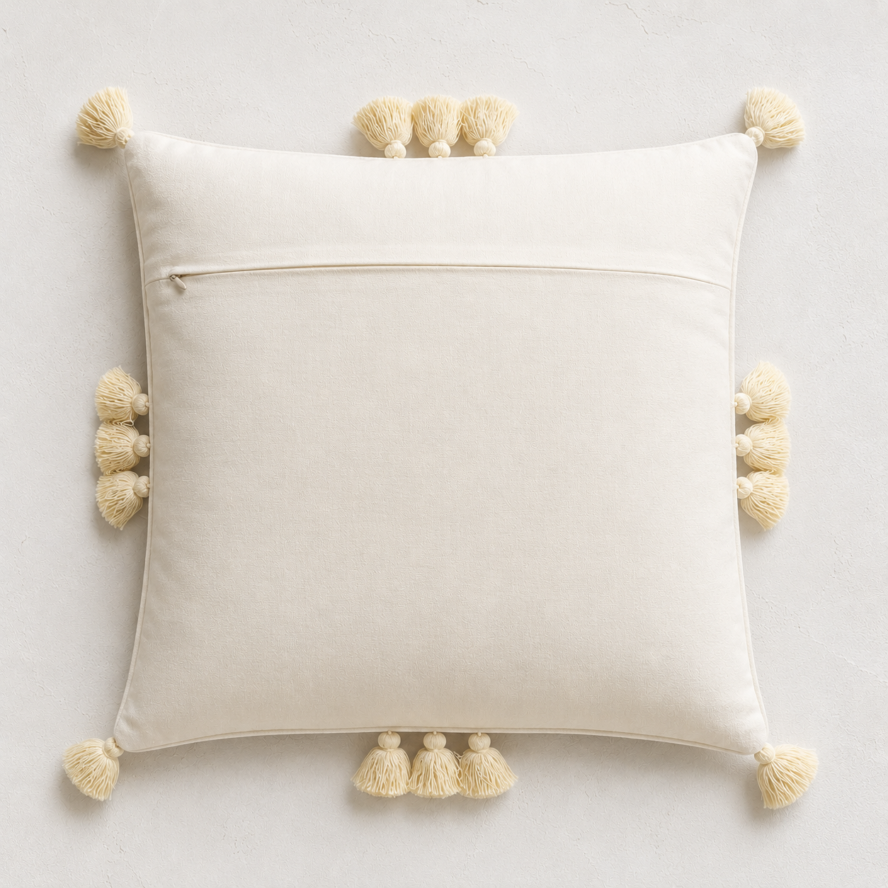 Ivory Durbar Chanderi Cushion Cover
