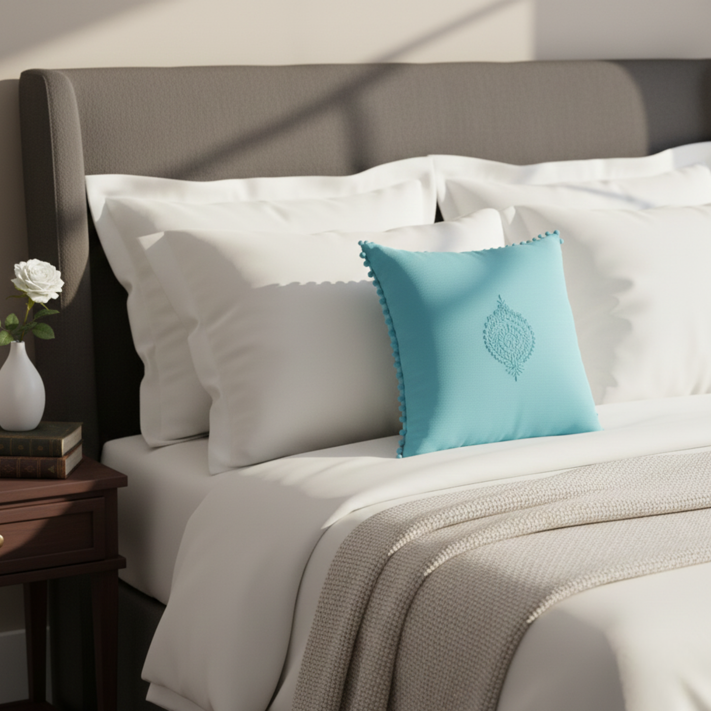Gulzar Chikankari Cushion Cover