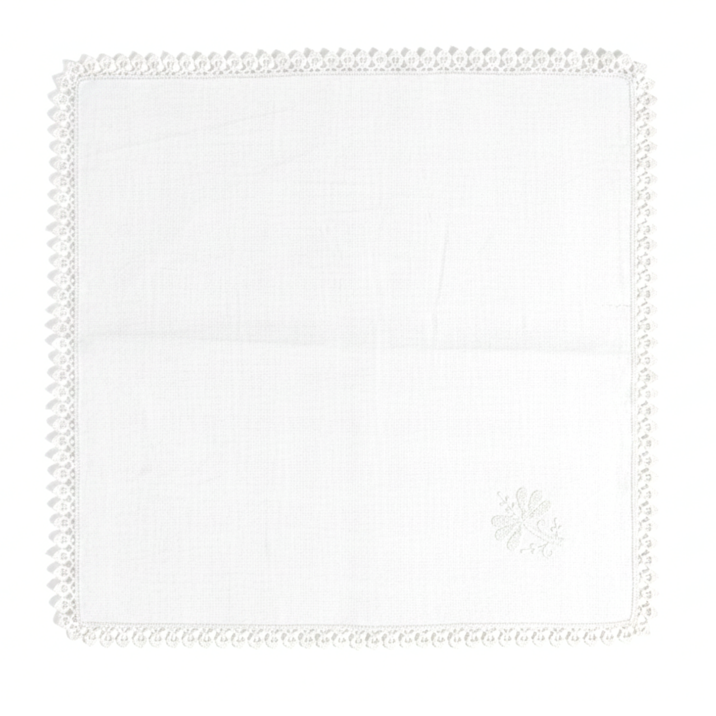 2 White Blossom Napkin