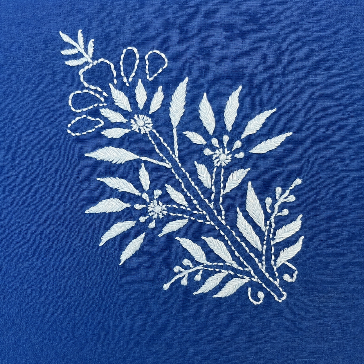 Sapphire Blossom Cushion Cover