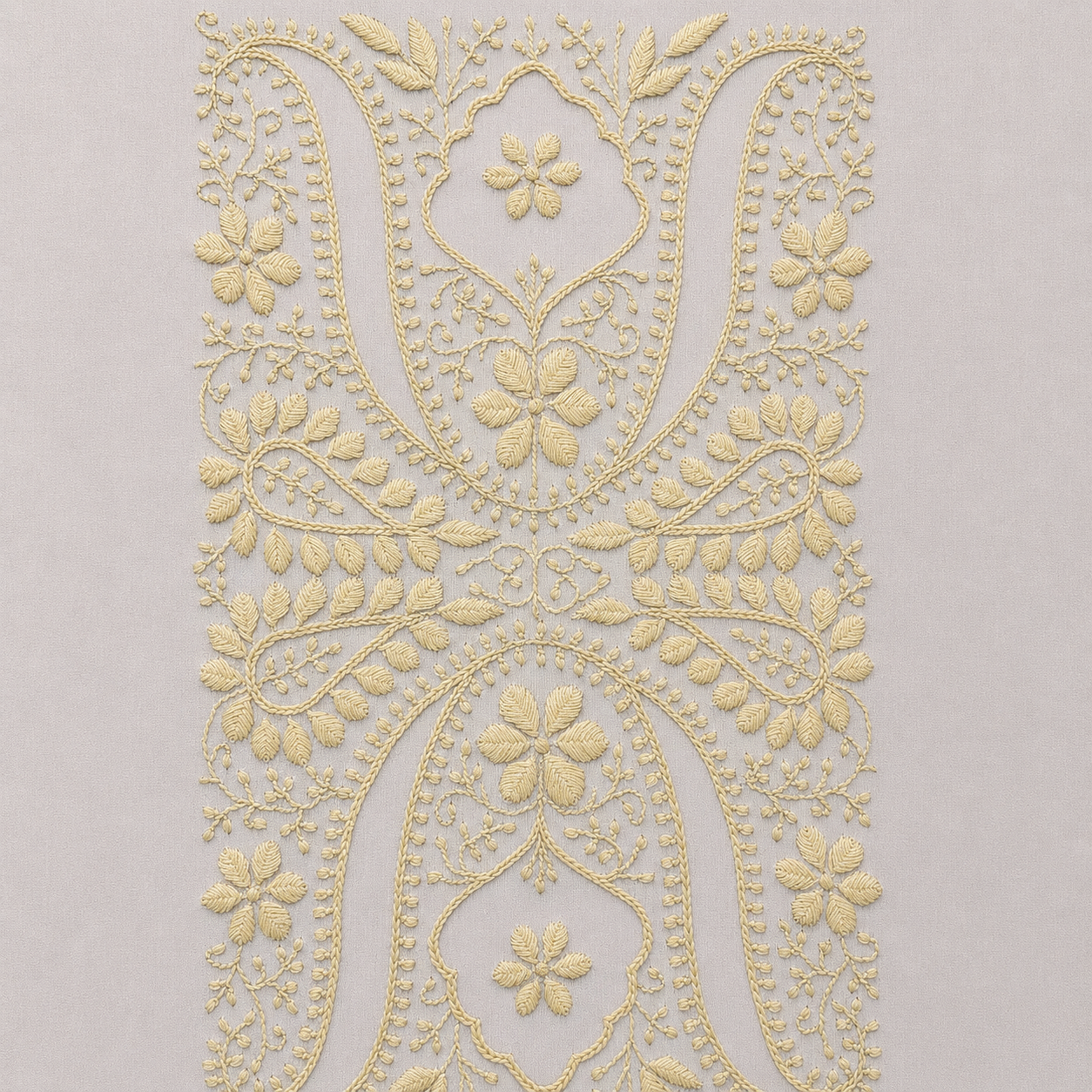 Ivory Durbar Chanderi Cushion Cover