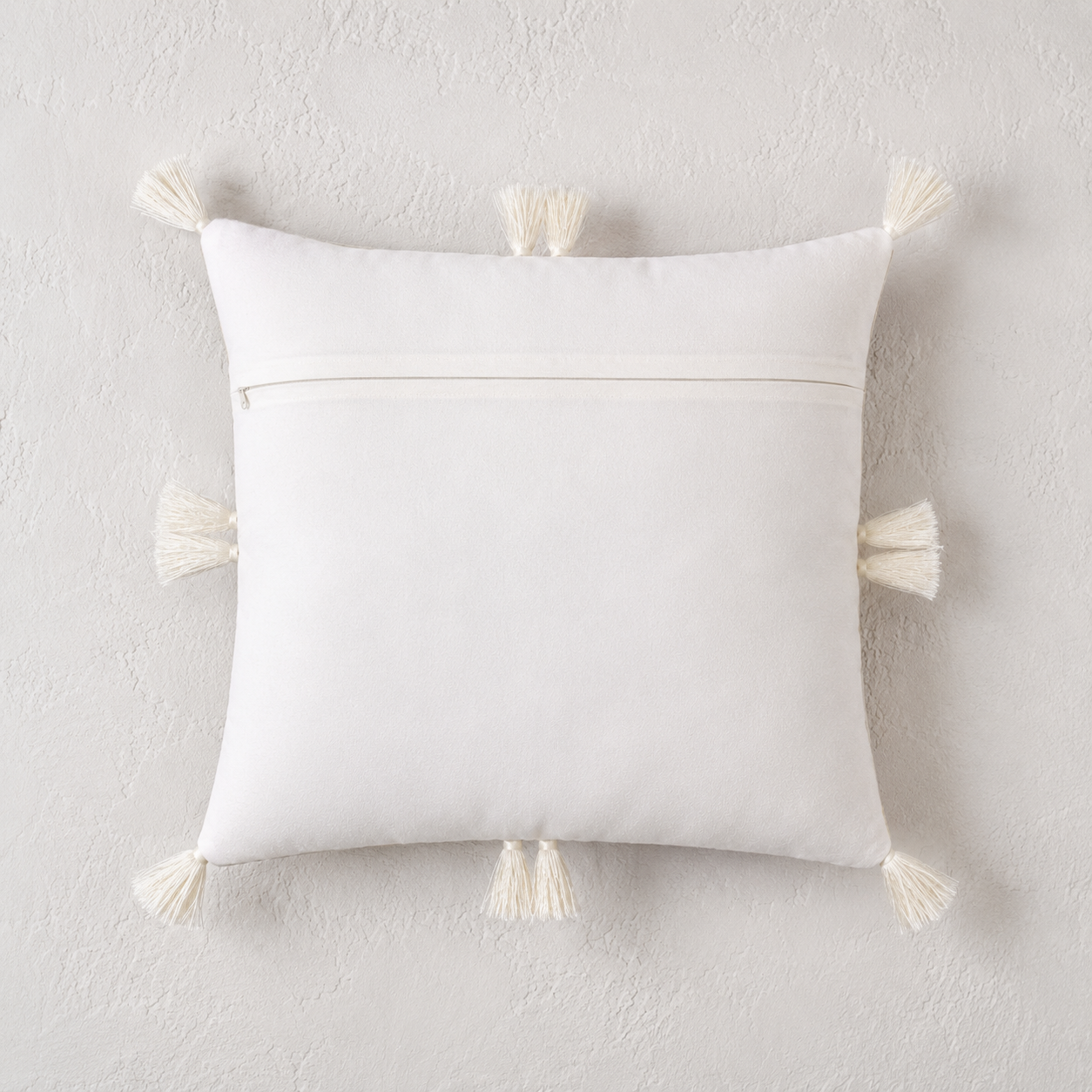 White Peridot Chanderi Cushion Cover