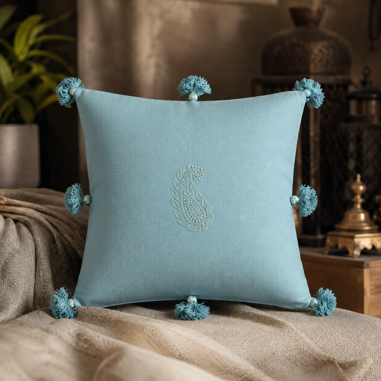 Paisley Lagoon  Cushion Cover