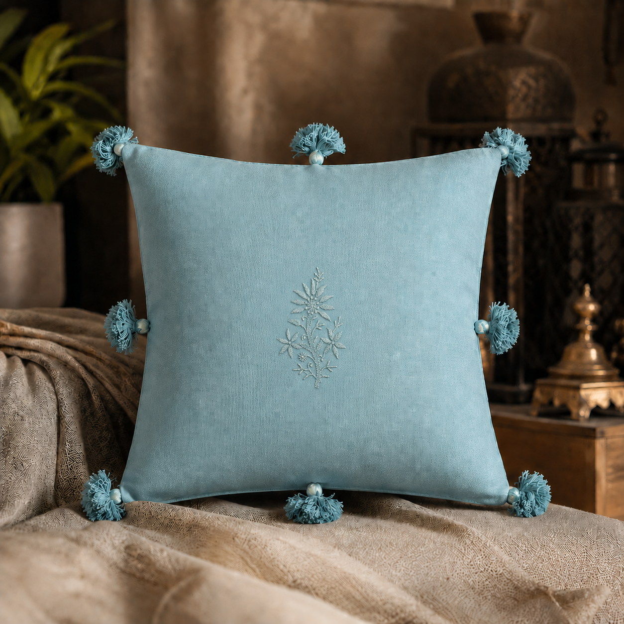 Whispering Teal Cushion Cover