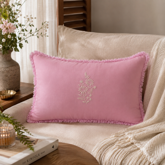 Shabnam Chikankari Cushion Cover