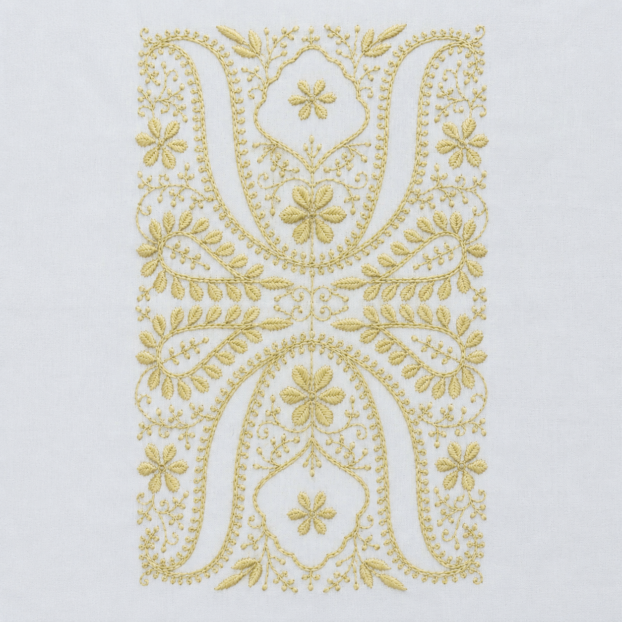 Forest Haze Chikankari Cushion Cover
