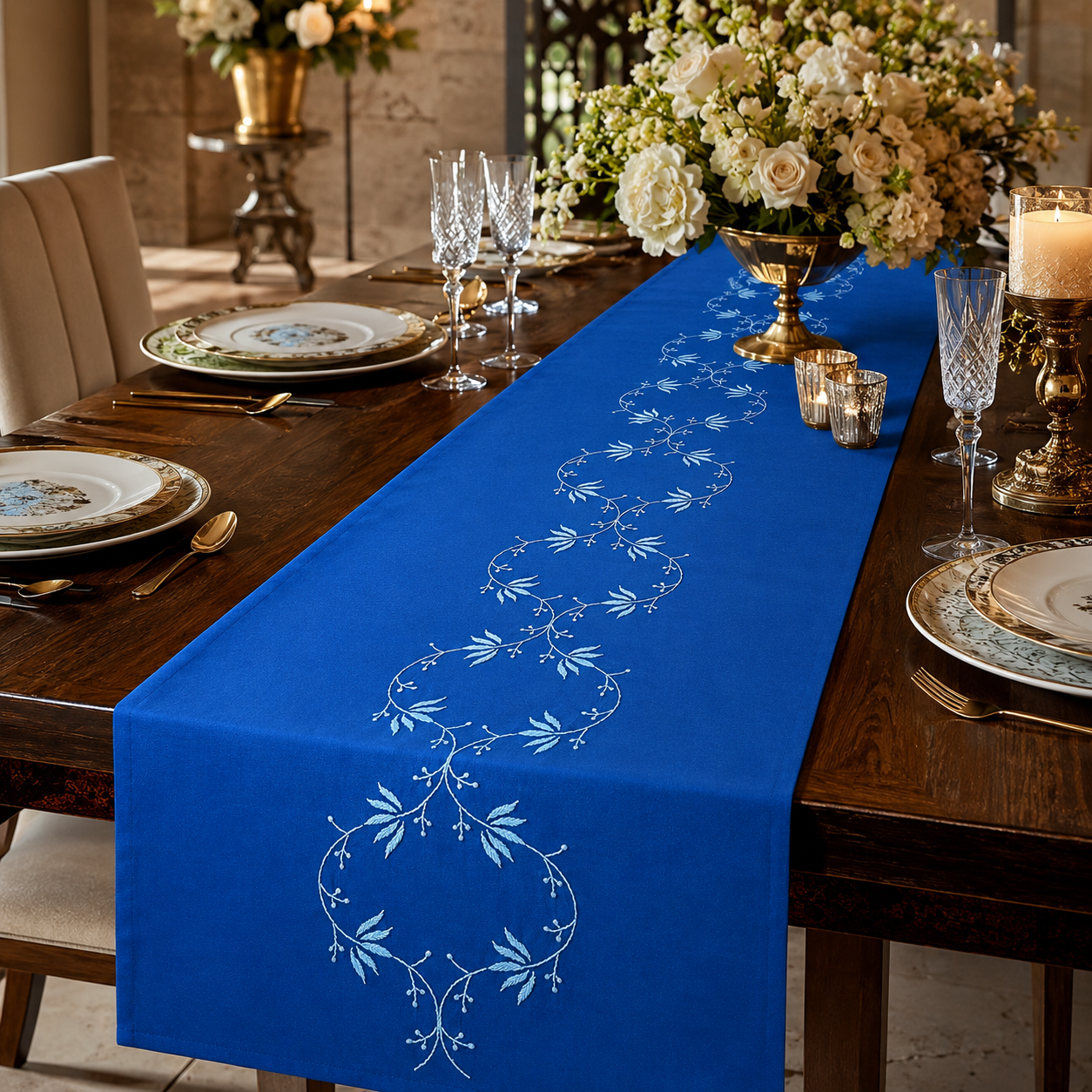 Sapphire Wave Table Runner