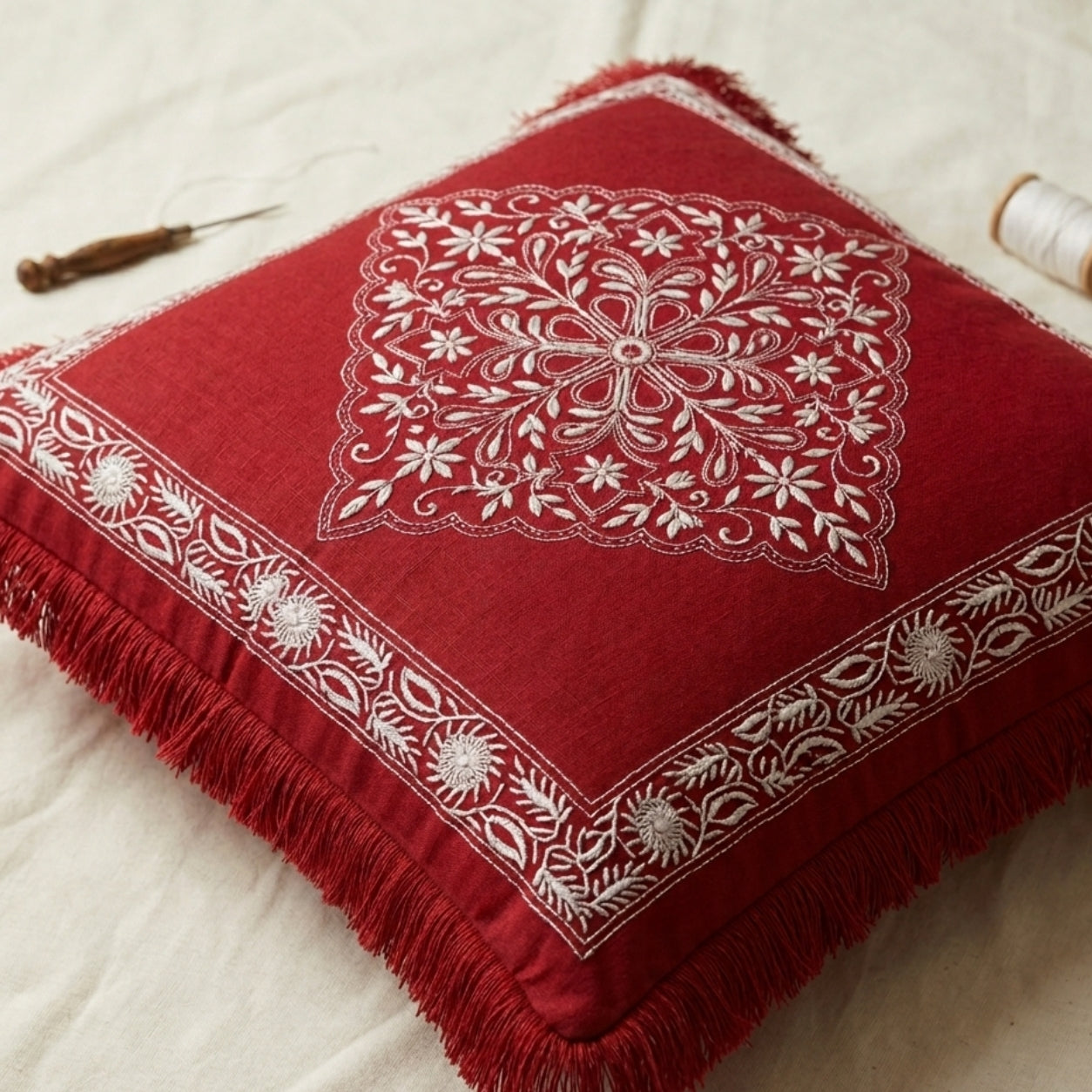 Crimson Court Cushion Cover