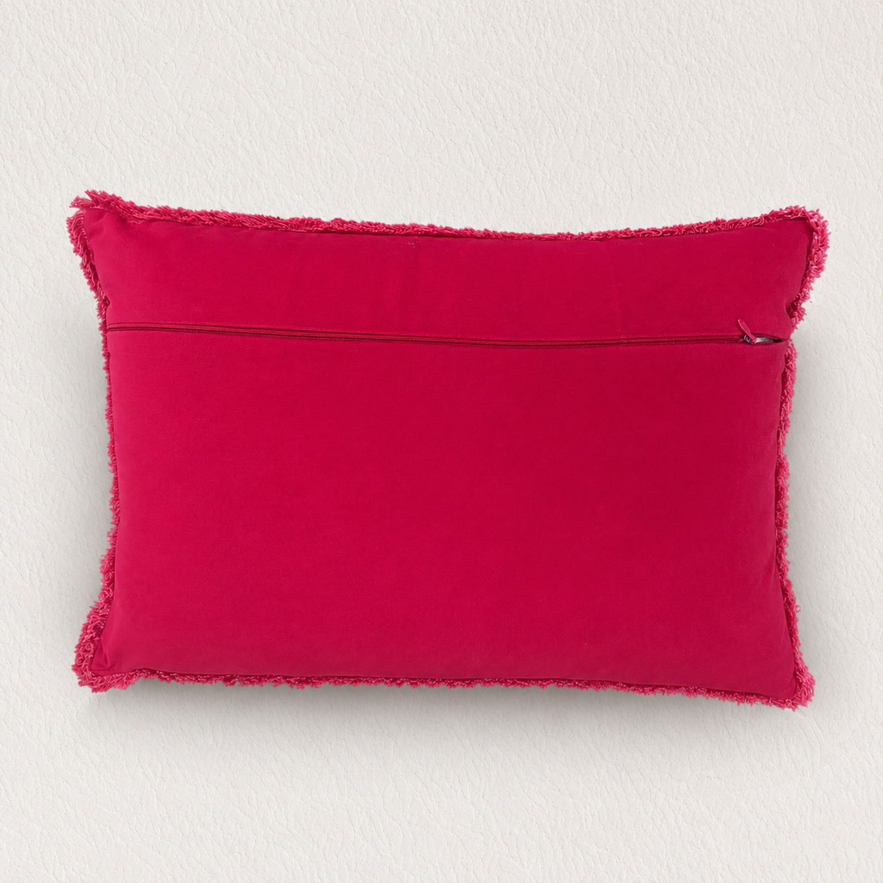 Crimson Bloom Cushion Cover