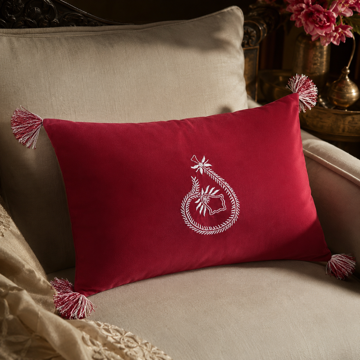 Crimson Garden Cushion Cover Set of 6